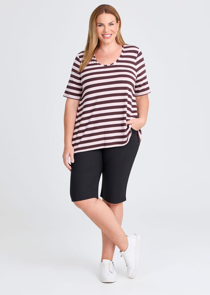 Natural Stripe Essential T-Shirt, , hi-res