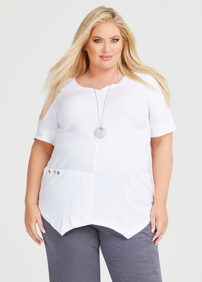 Plus Size Natural Eve Spliced Top