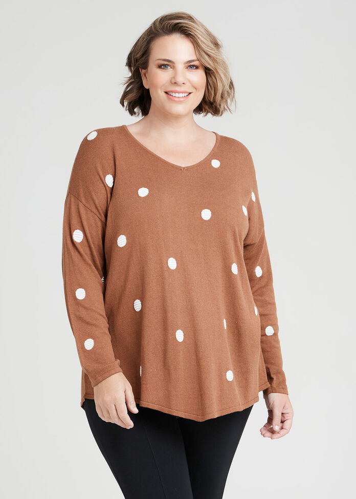 Bamboo Cotton V-neck Jumper, , hi-res
