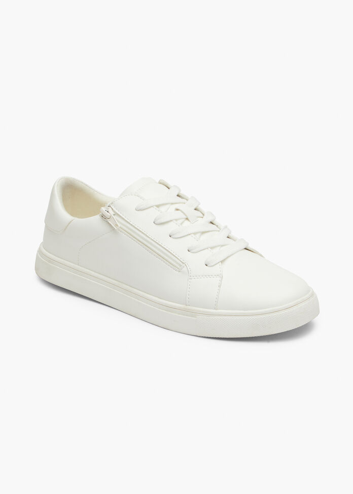 Lace Up Side Zip Sneaker, , hi-res