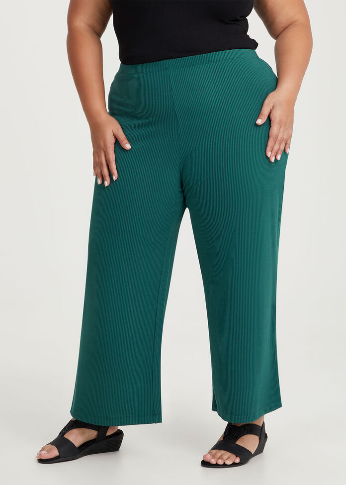 Ribbed Wide Leg Pant, , hi-res