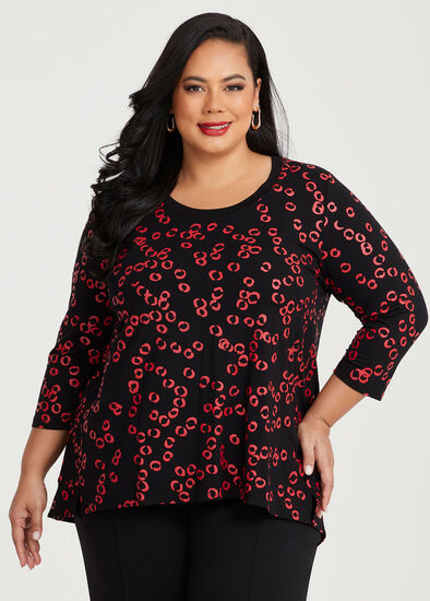 Plus Size Natural Rouge Spot Top