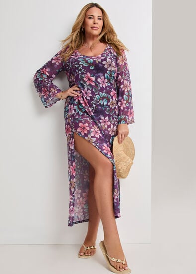 Plus Size Swim Mesh Dress