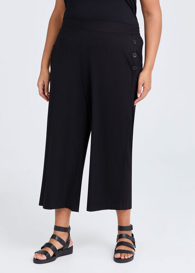 Plus Size Natural Elevate Wide Crop Pant