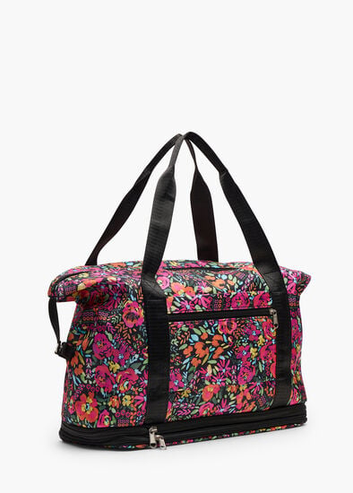 Plus Size Floral Expandable Travel Bag