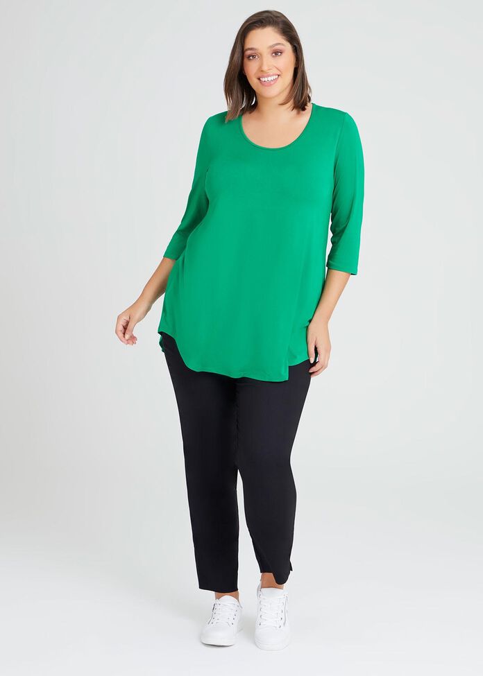 Bamboo Base 3/4 Sleeve Top, , hi-res