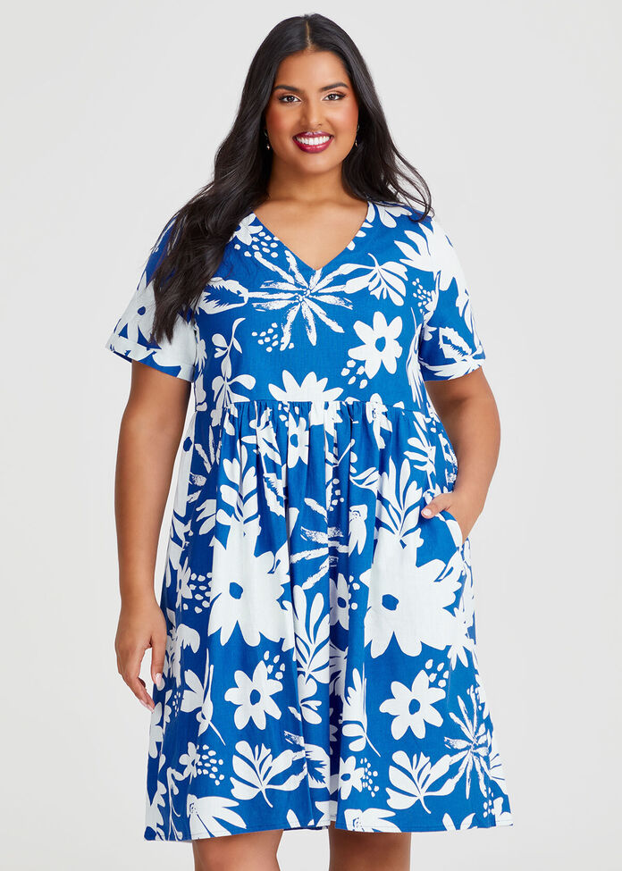 Natural Holiday Pocket Dress, , hi-res