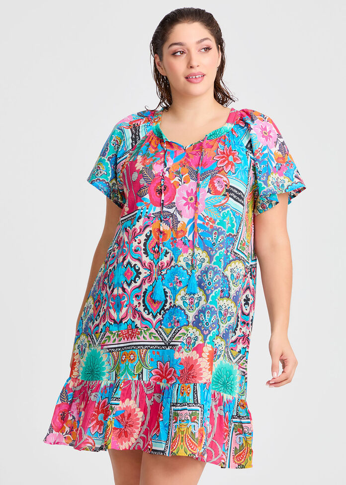 Cotton Botanica Coverup Dress, , hi-res