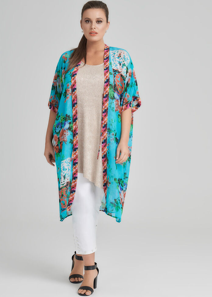 Oriental Blossom Kimono, , hi-res