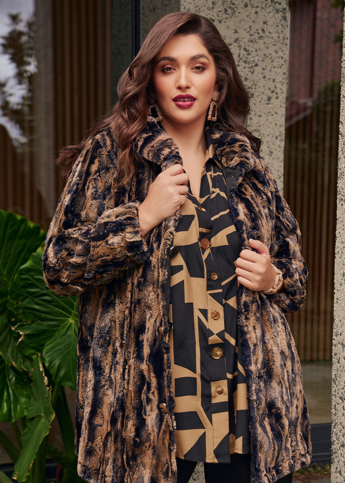 Fur coat size 18 store