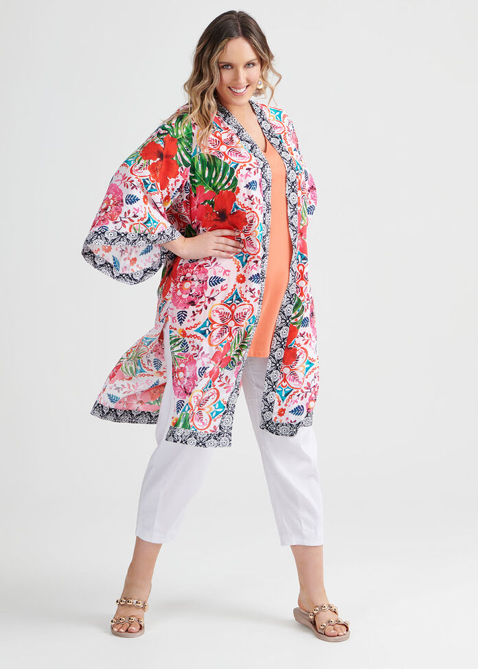 Natural Boho Kimono, , hi-res