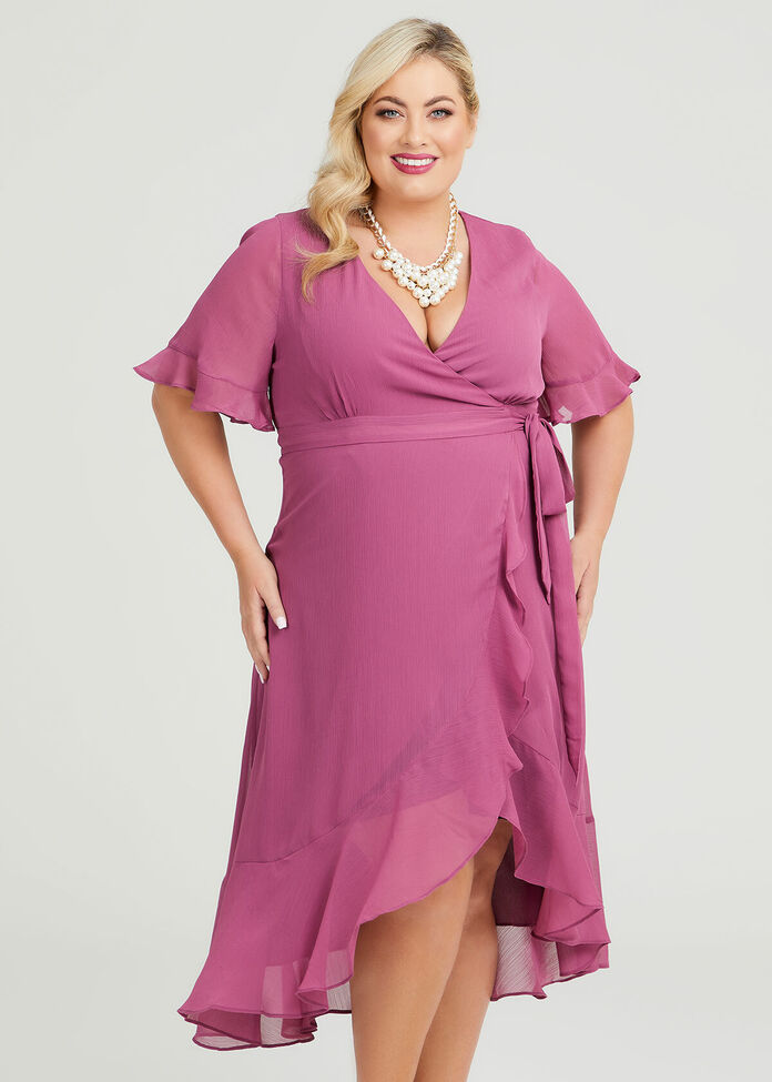 Shop Plus Size Lydia Yoryu Wrap Cocktail Dress in Red | Taking Shape AU