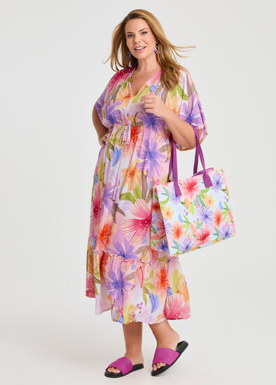 Plus Size Floral Sunset Outfit
