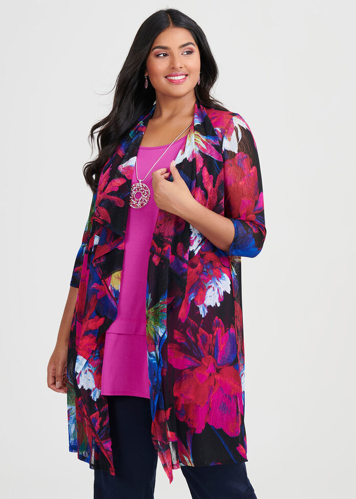 Mesh Blue Hue Cardi, , hi-res