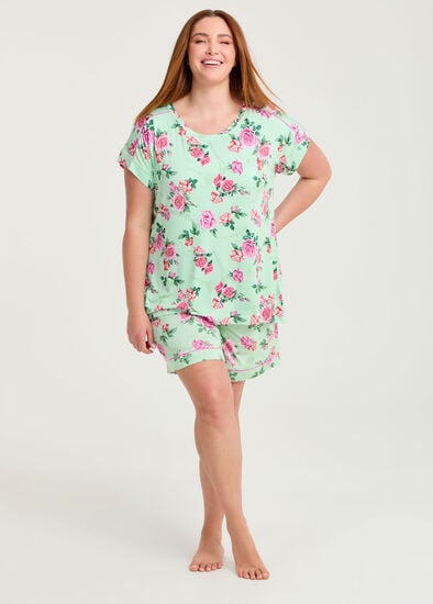 Plus Size Bamboo Paris Dream Pyjama Short