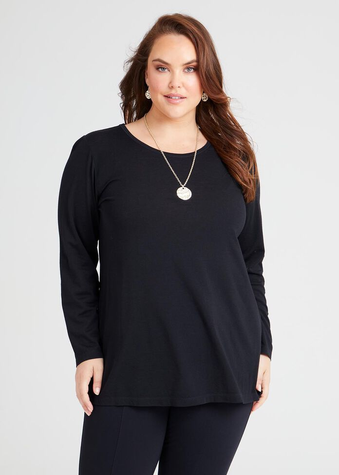 Shop Wool Bamboo Top in Black in sizes 12 to 24 | Taking Shape