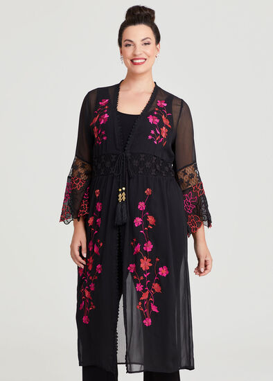 Plus Size Festival Embroidery Event Kimono
