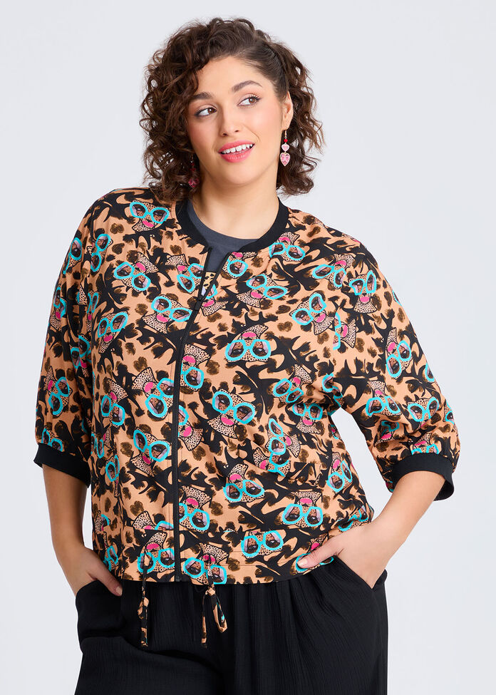 Bouffants Cheetah Print Bomber, , hi-res