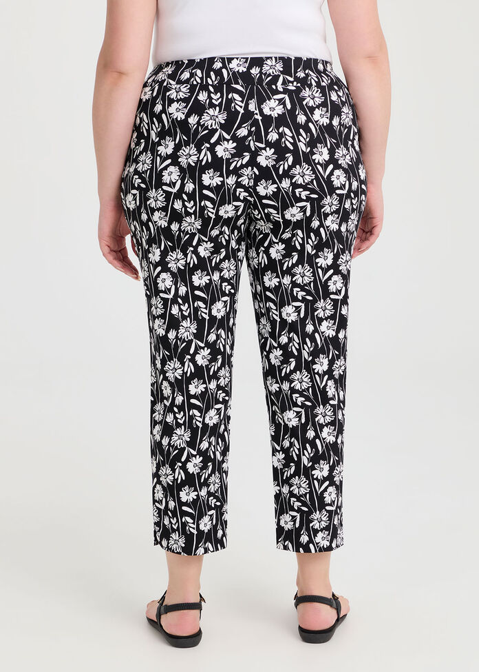 Natural Abstract Floral Pant, , hi-res