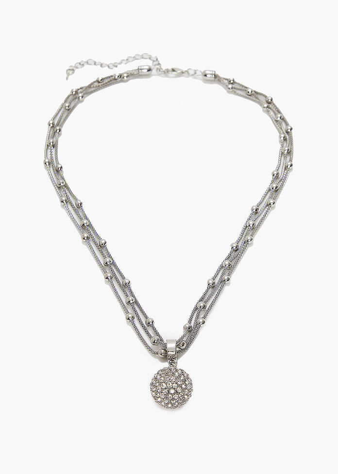 Mutli Chain Crystal Ball Pendant, , hi-res