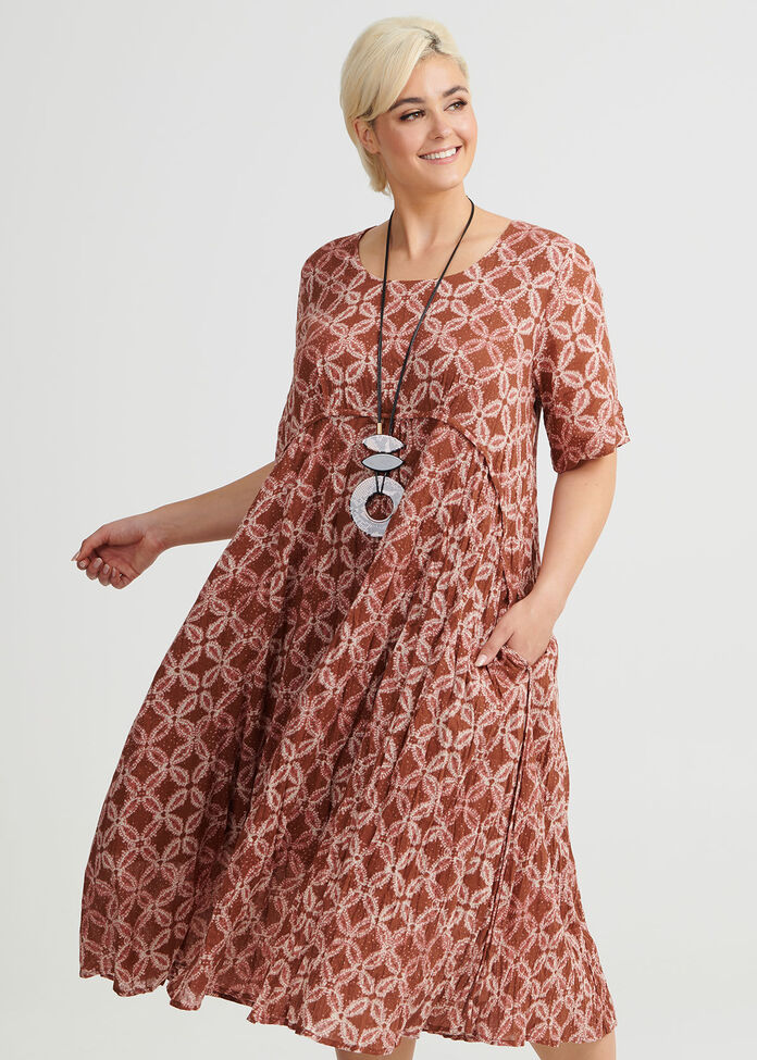 Batik Cotton Dress, , hi-res