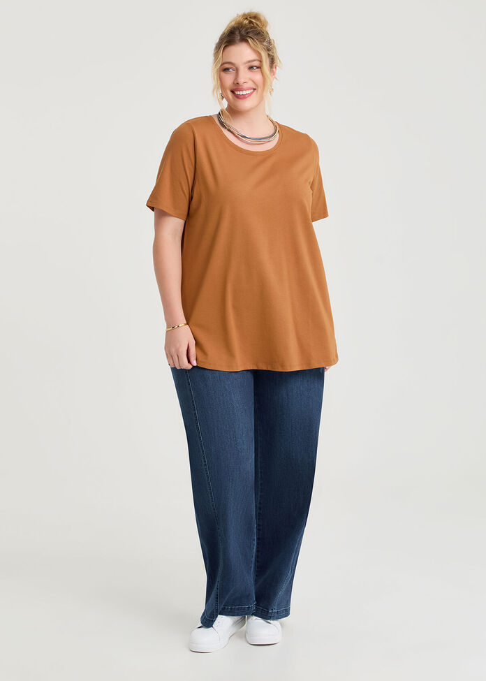 Good Earth Australian Cotton Crew Neck T-shirt, , hi-res