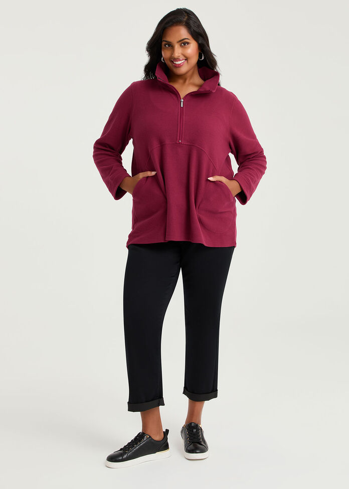 Polar Fleece 1/2 Zip Top, , hi-res