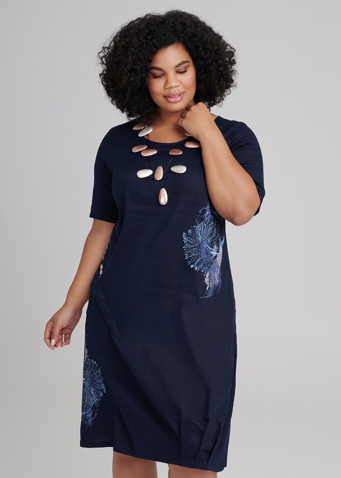 Latifa Linen Dress, , hi-res