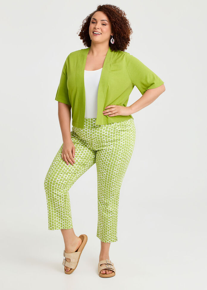 Natural Abstract Squares Pant, , hi-res