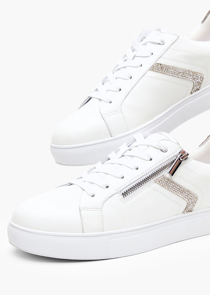 Orthotic Bling Side Zip Sneaker, , hi-res
