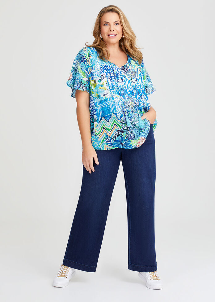 Organic Cotton Wide Leg Jean, , hi-res