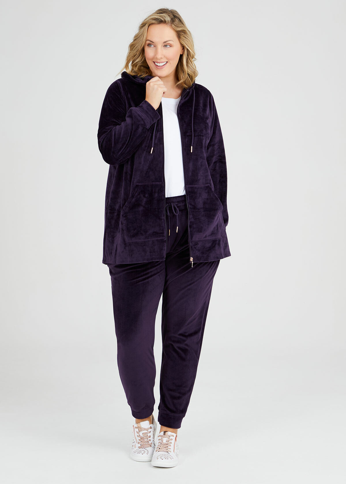 Plus size deals velour hoodie