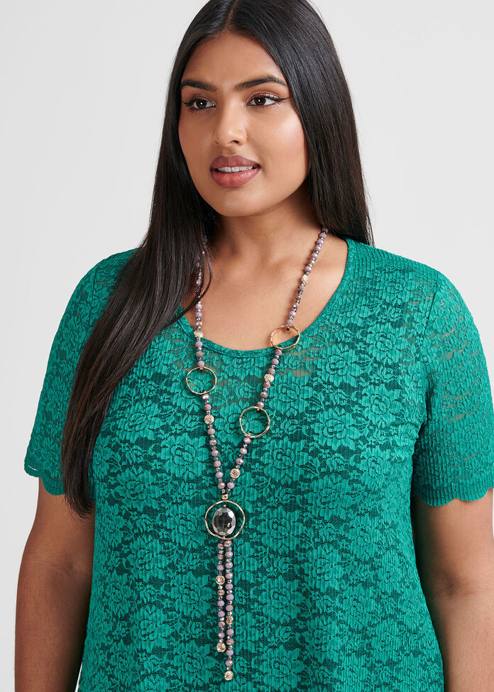 Glam Gold Ring Necklace, , hi-res