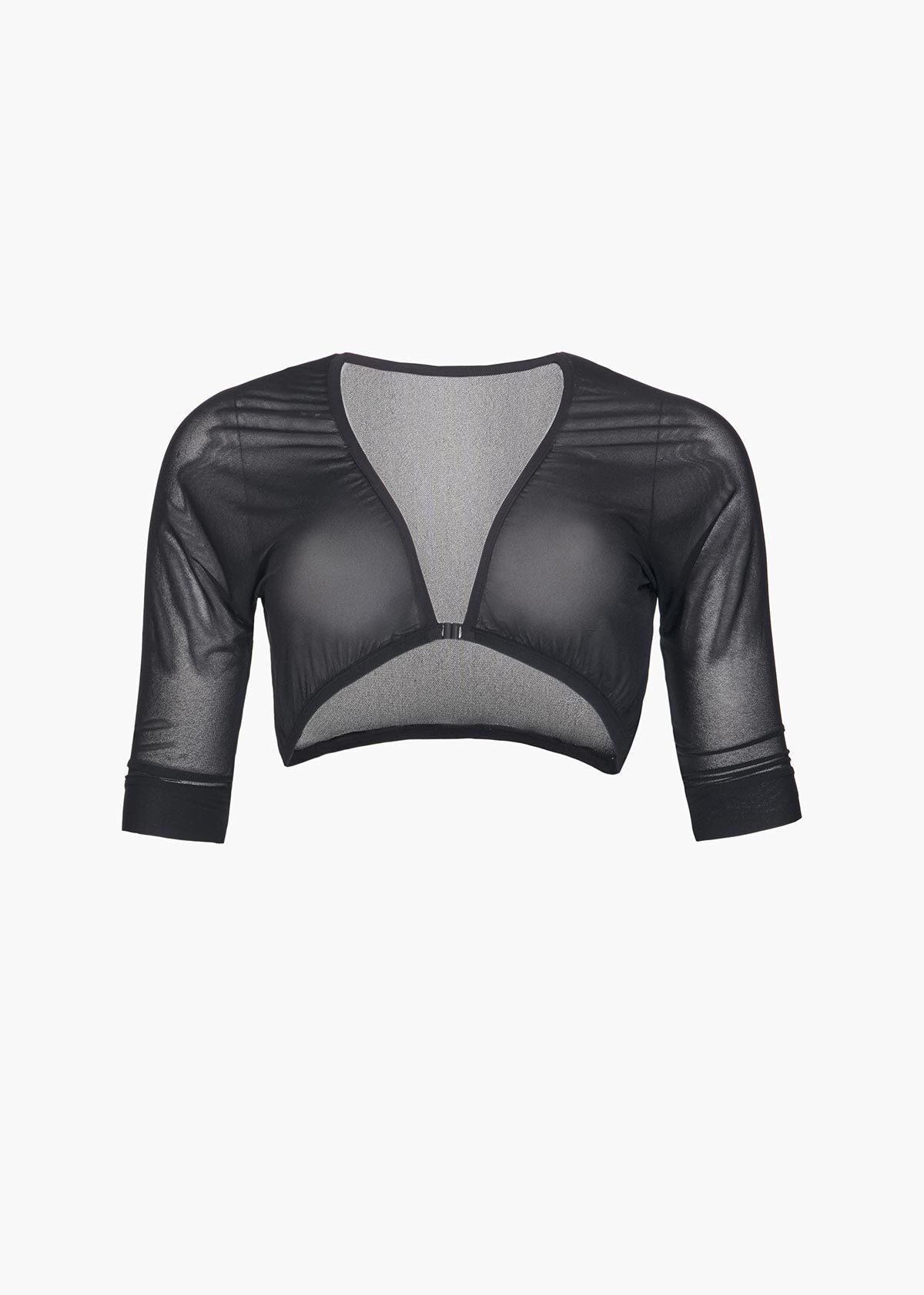 Shop Plus Size Mesh Sleevies Under Top in Black Taking Shape AU