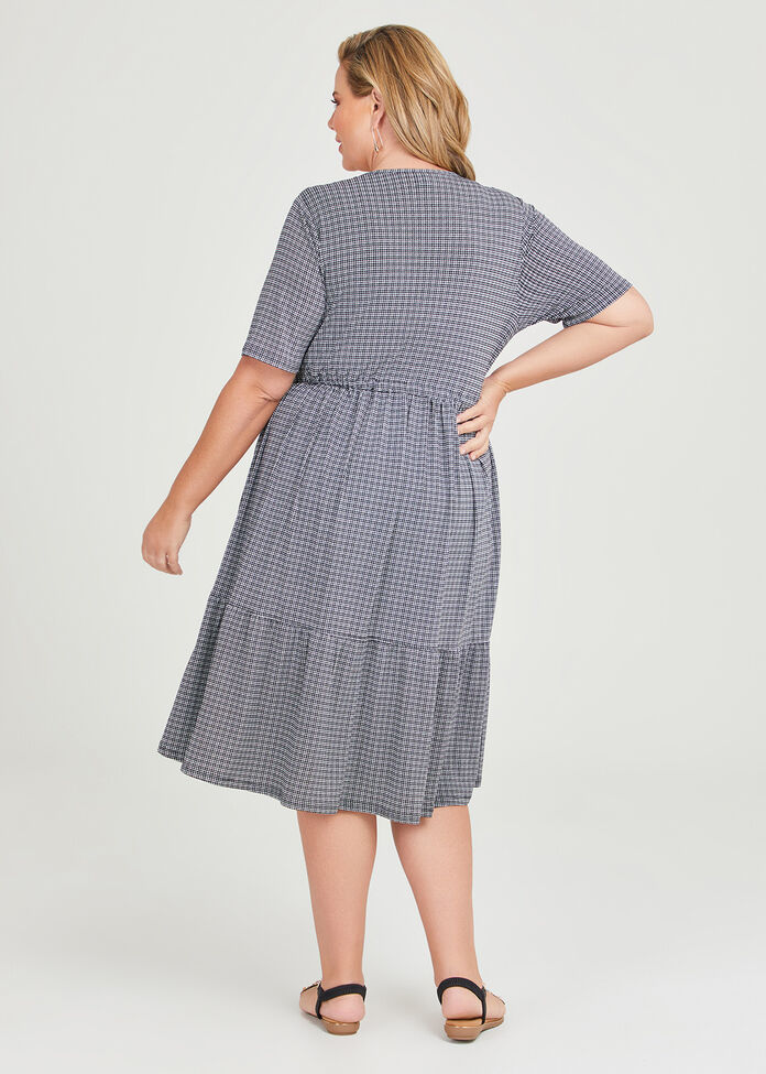 Shop Plus Size Mini Check Tier Dress in Multi | Taking Shape AU