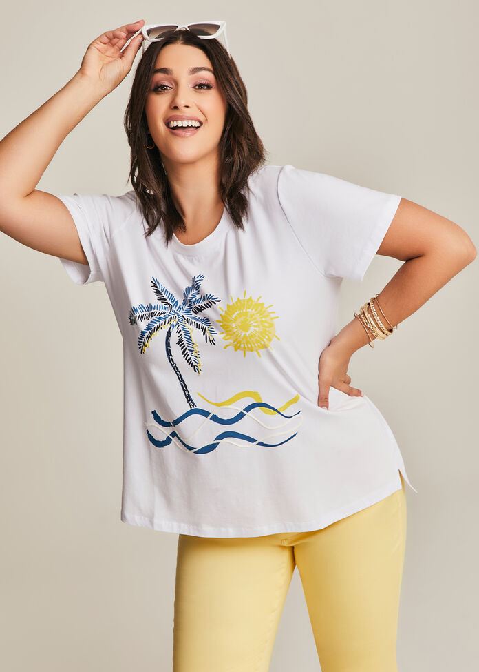Cotton Seascape T-shirt, , hi-res