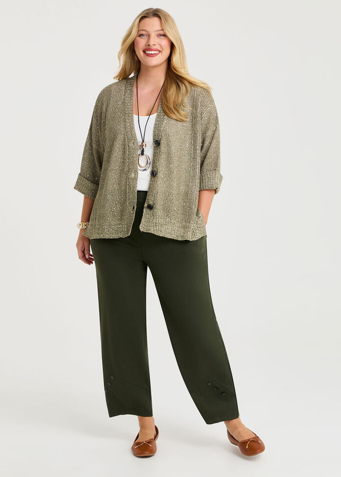 Sparkle Knit Boxy Cardigan, , hi-res