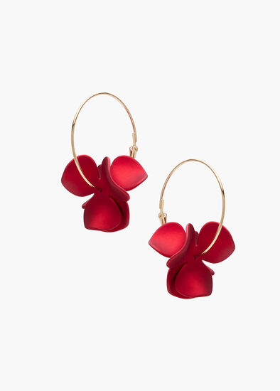 Petal Drop Hoop Earrings
