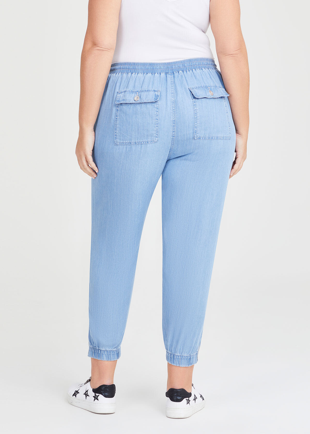 Plus size denim jogger pants hotsell