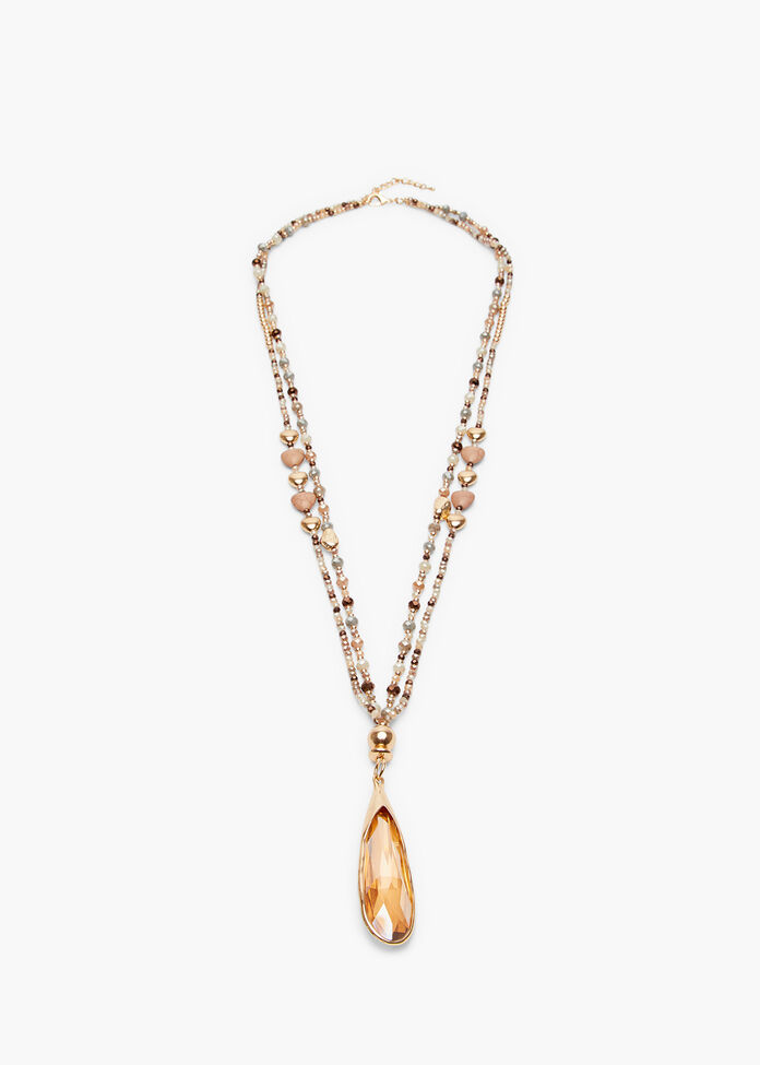 Crystal Drop Necklace, , hi-res