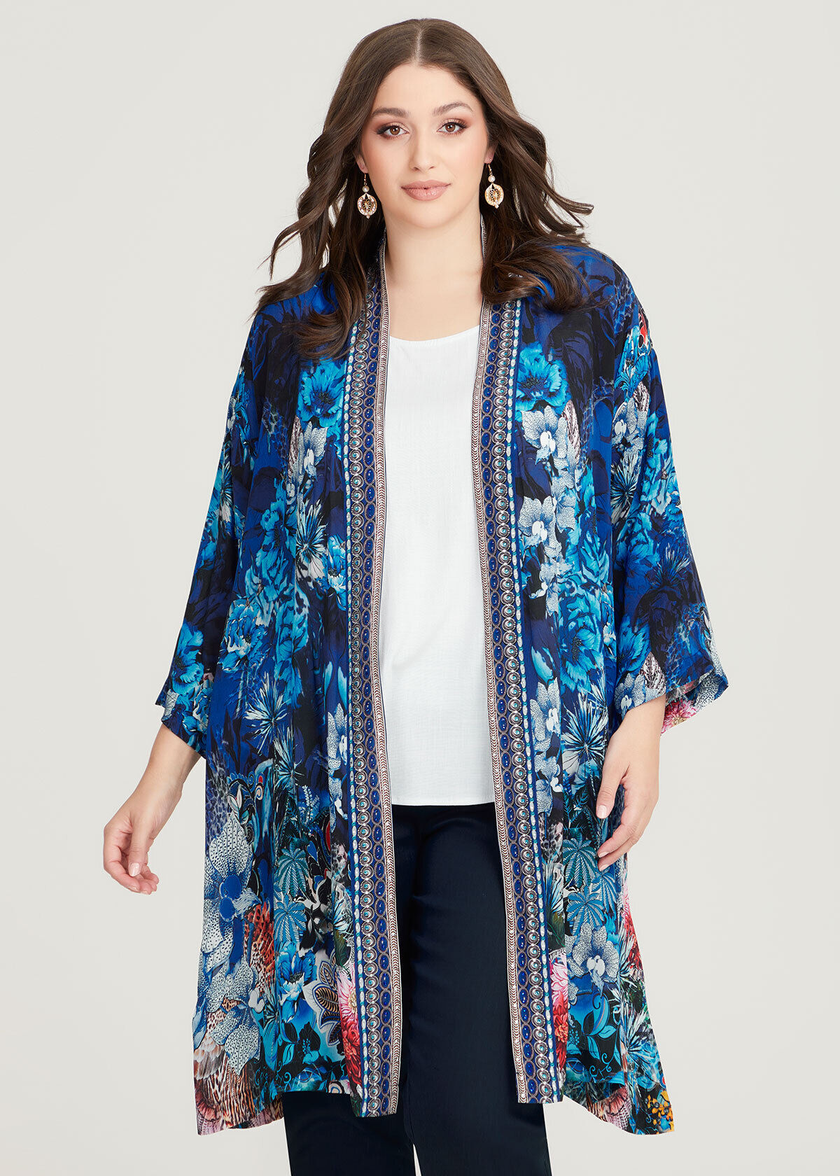 Plus size kimono sales jacket