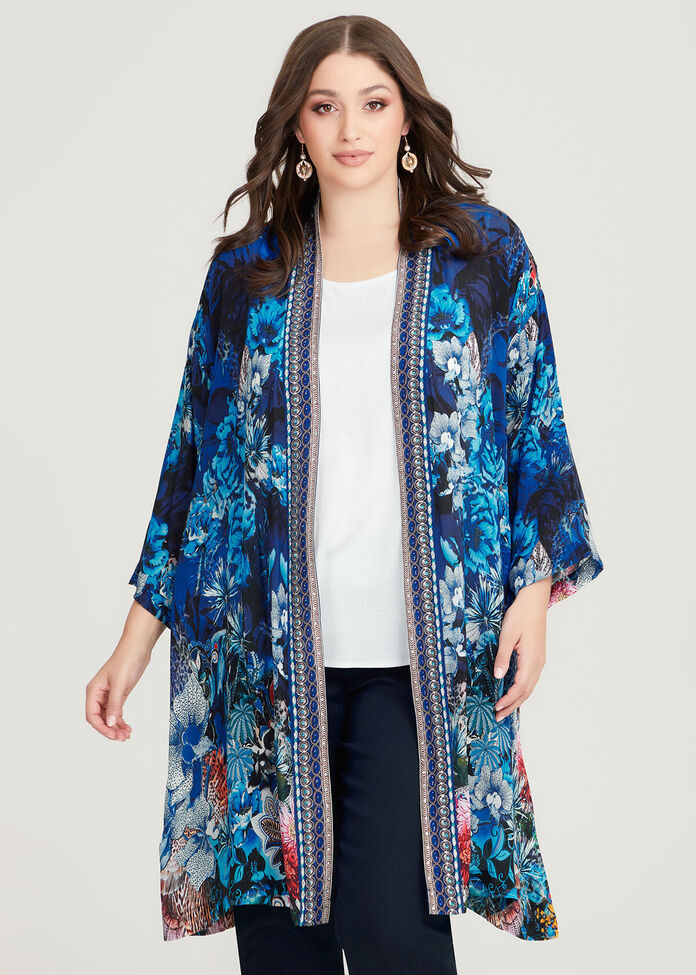 Natural Blue Jewels Kimono, , hi-res