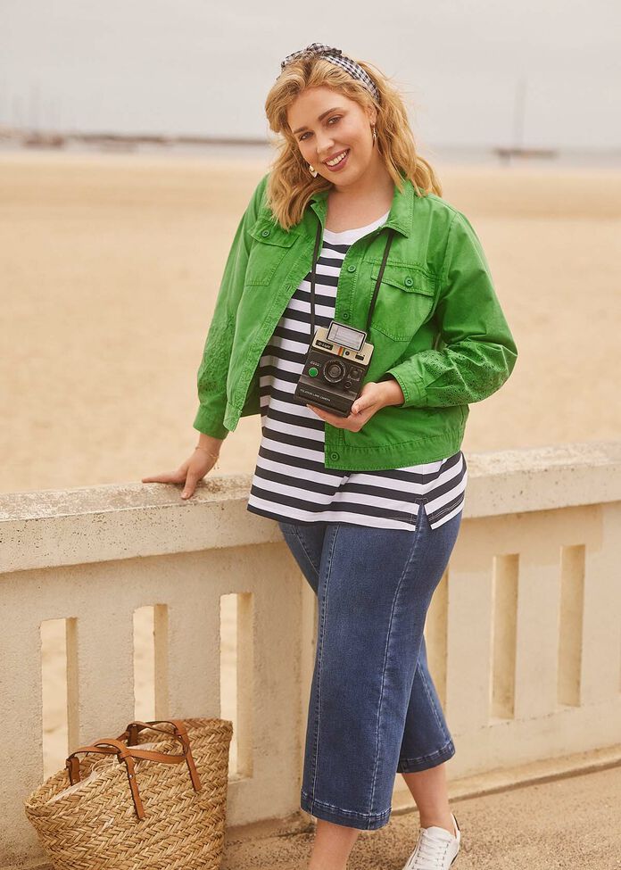 Cotton Breton Sleeveless Top, , hi-res