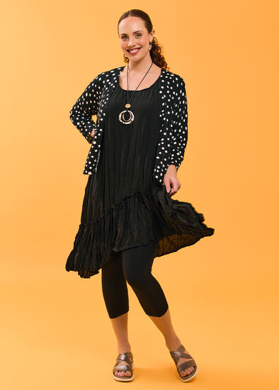 Plus Size Plisse Tunic Dress