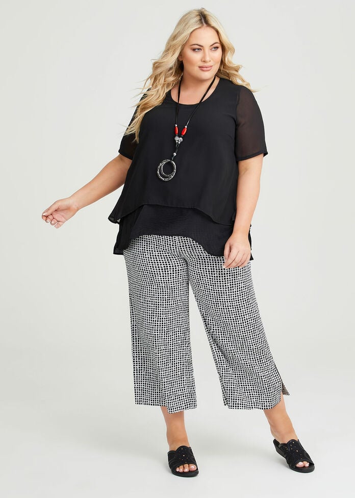 Double Layer Chiffon Luxe Top, , hi-res