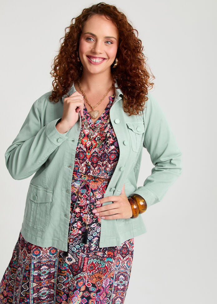 Lyocell Blend Casual Jacket, , hi-res