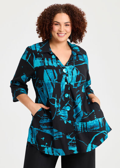 Plus Size Colour Focus Natural Shirt