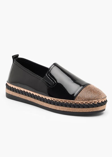 Plus Size Patent Flex Bling Loafer