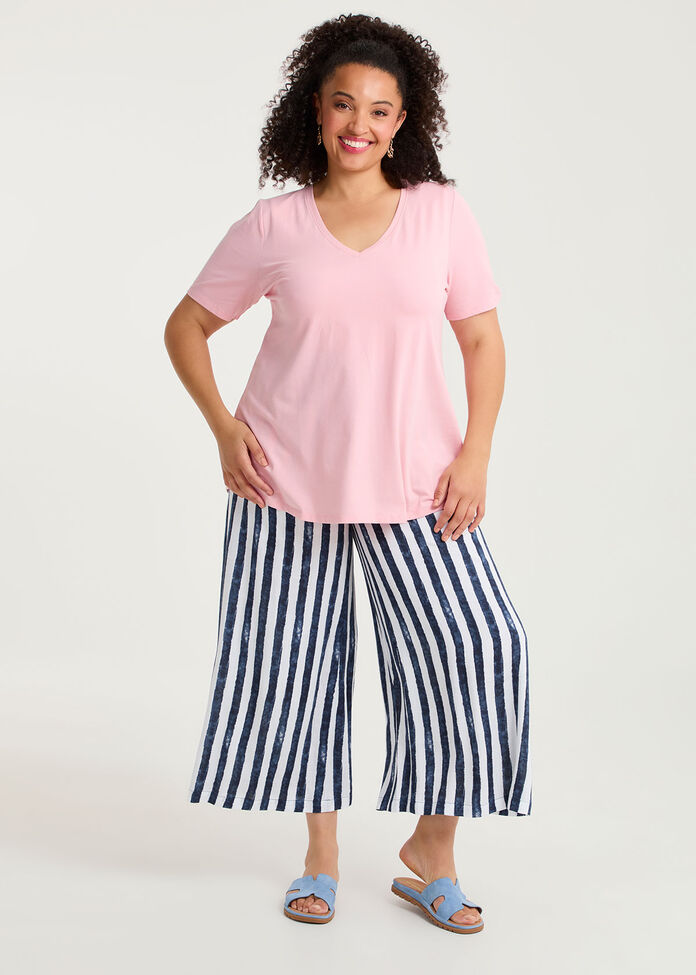 Good Earth Australian Cotton V-neck T-shirt, , hi-res