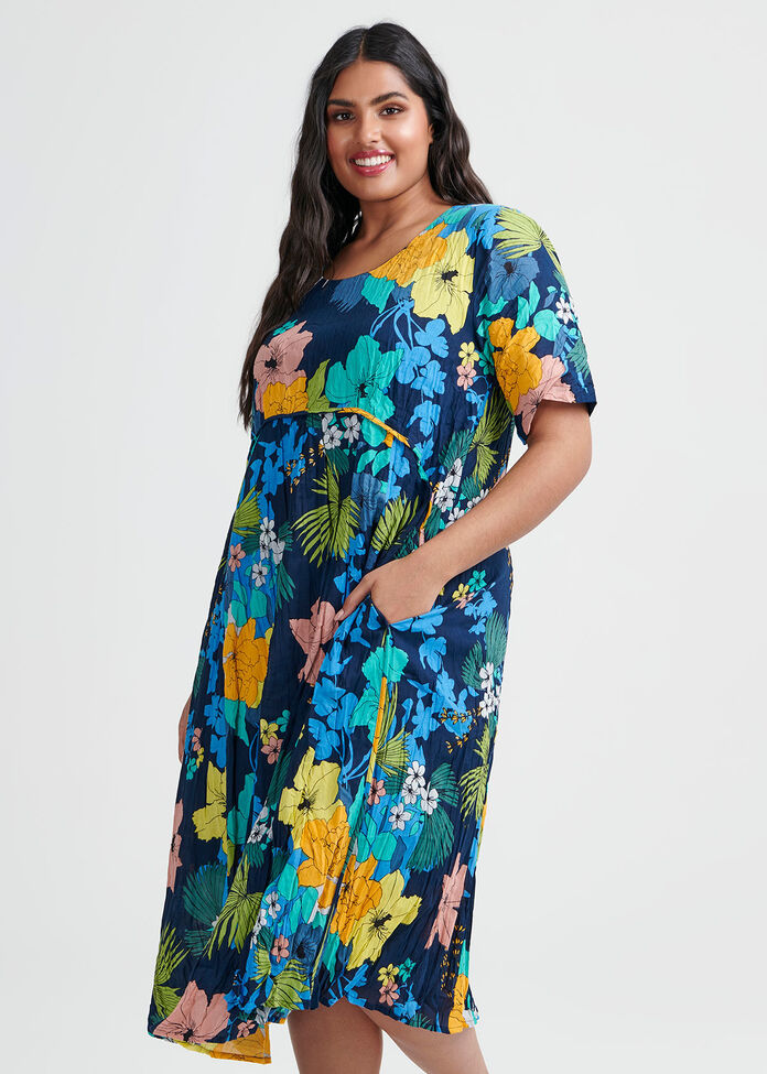 Shop Plus Size Cotton Floral Dress in Print | Taking Shape AU